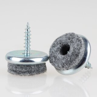 Filzgleiter 20 mm Metall mit Schraube fr Holzsthle