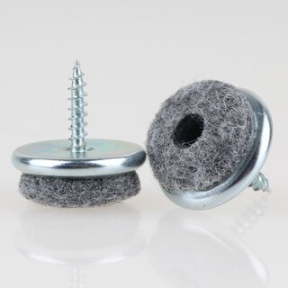 Filzgleiter 22 mm Metall mit Schraube fr Holzsthle