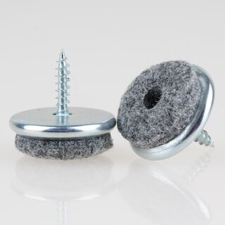 Filzgleiter 24 mm Metall mit Schraube fr Holzsthle