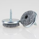 Filzgleiter 24 mm Metall mit Schraube fr Holzsthle