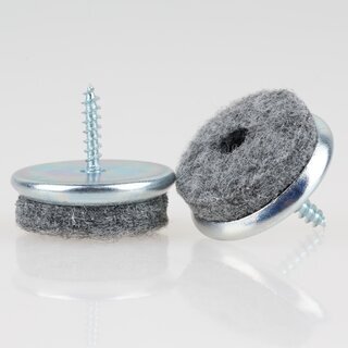 Filzgleiter 28 mm Metall mit Schraube fr Holzsthle
