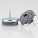 Filzgleiter 28 mm grau mit Schraube f�r Holzst�hle...