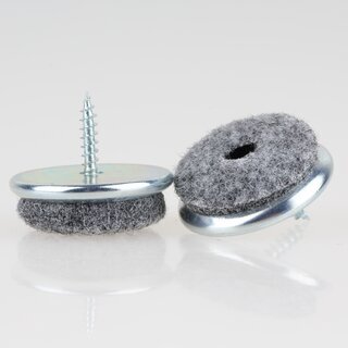 Filzgleiter 30 mm Metall mit Schraube fr Holzsthle