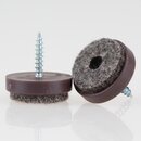 Filzgleiter 24 mm Kunststoff braun mit Schraube fr...