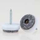 Filzgleiter 20 mm Kunststoff wei mit Schraube fr...