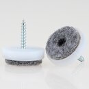 Filzgleiter 24 mm Kunststoff wei mit Schraube fr...