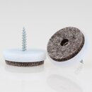 Filzgleiter 28 mm Kunststoff wei mit Schraube fr...