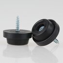 Mbelstopper 24 mm Kunststoff schwarz mit Schraube
