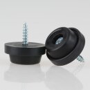 Möbelstopper 24 mm schwarz mit Schraube –...
