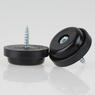 Mbelstopper 28 mm Kunststoff schwarz mit Schraube