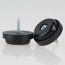 Mbelstopper 28 mm Kunststoff schwarz mit Schraube