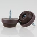 Mbelstopper 24 mm Kunststoff braun mit Schraube