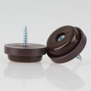 Mbelstopper 28 mm Kunststoff braun mit Schraube