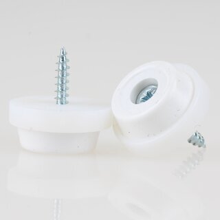 Mbelstopper 24 mm Kunststoff wei mit Schraube
