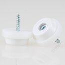 Mbelstopper 24 mm wei mit Schraube &ndash; rutschfest