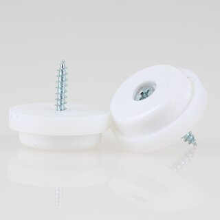 Mbelstopper 28 mm Kunststoff wei mit Schraube