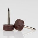 Mbelgleiter 10 mm Kunststoff braun rund mit Nagel zum...