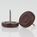 M�belgleiter 20 mm Kunststoff braun rund mit Nagel...