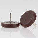 M�belgleiter 25 mm Kunststoff braun rund mit Nagel...