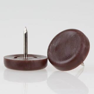 Mbelgleiter 22 mm Kunststoff natur rund mit Nagel zum Einschlagen