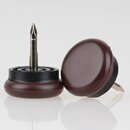 Mbelgleiter 20 mm Kunststoff braun rund mit beweglichem...