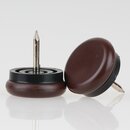 Mbelgleiter 23 mm braun rund &ndash; Kunststoff mit...