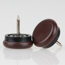 Mbelgleiter 23 mm Kunststoff braun rund mit beweglichem...