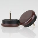 Mbelgleiter 30 mm Kunststoff braun rund mit beweglichem...