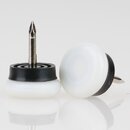 Mbelgleiter 18 mm Kunststoff natur rund mit beweglichem...