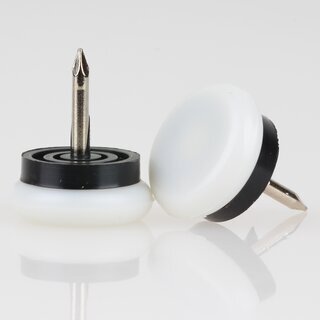 Mbelgleiter 20 mm Kunststoff natur rund mit beweglichem Nagel