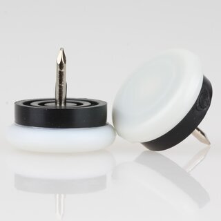 Mbelgleiter 26 mm Kunststoff natur rund mit beweglichem Nagel