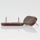 Mbelgleiter 45x20 mm Kunststoff braun mit Nagel zum...