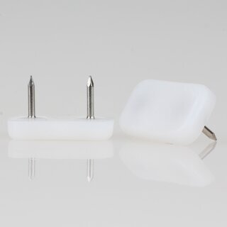 Mbelgleiter 30x18 mm Kunststoff natur mit Nagel zum Einschlagen