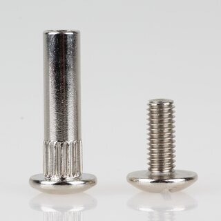 Hfele M6 Verbindungsschraube Metall vernickelt fr Holzdicke 32-42 mm