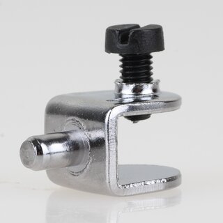 Hfele Bodentrger fr 8&ndash;9 mm Glasbden mit Sicherungsschraube Stahl vernickelt