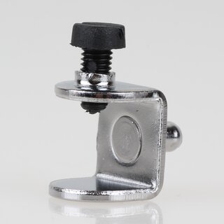 Hfele Bodentrger fr 12&ndash;13 mm Glasbden mit Sicherungsschraube Stahl vernickelt