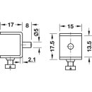 Häfele Bodenträger für 12–13 mm Glasböden mit Sicherungsschraube Stahl vernickelt
