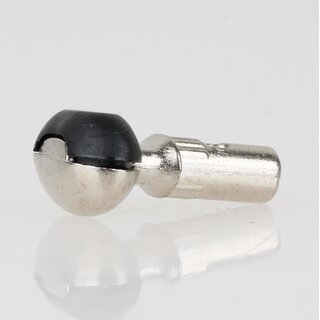 Hfele Bodentrger fr Holz & Glas  5 mm Zinkdruckguss vernickelt mit Kunststoffauflage schwarz