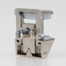 Häfele Bodenträger für Glasböden Zinkdruckguss vernickelt mit Klemmsicherung zum Einstecken