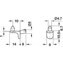 Häfele Bodenträger für Holzböden mit Steckzapfen zum Einstecken in 5mm Bohrloch