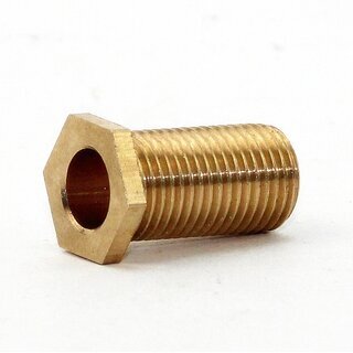 M10x1 Trompetennippel 6 kant ohne Verdrehschutz Messing 12x20 mm Gewindelnge 18 mm