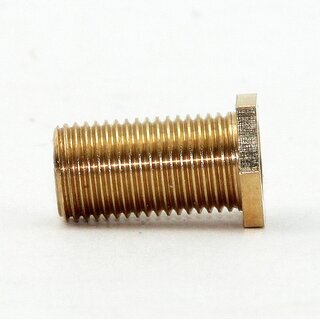 M10x1 Trompetennippel 6 kant ohne Verdrehschutz Messing 12x20 mm Gewindelnge 18 mm