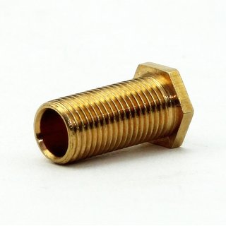 M10x1 Trompetennippel 6 kant ohne Verdrehschutz Messing 12x22mm Gewindelnge 20mm