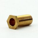 M10x1 Trompetennippel 6 kant ohne Verdrehschutz Messing 12x22 mm Gewindelänge 20 mm