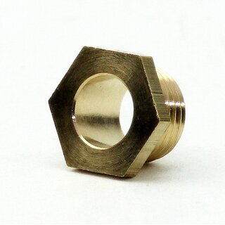 M10x1 Trompetennippel 6 kant ohne Verdrehschutz Messing 12x8 mm Gewindelnge 6 mm