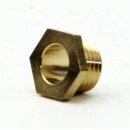 M10x1 Trompetennippel 6 kant ohne Verdrehschutz Messing 12x8 mm Gewindelänge 6 mm
