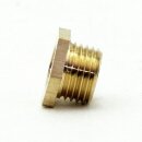 M10x1 Trompetennippel 6 kant ohne Verdrehschutz Messing 12x8 mm Gewindelänge 6 mm