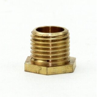 M10x1 Trompetennippel 6 kant ohne Verdrehschutz Messing 12x10 mm Gewindelnge 8 mm