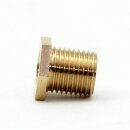 M10x1 Trompetennippel 6 kant ohne Verdrehschutz Messing 12x12 mm Gewindelänge 10 mm