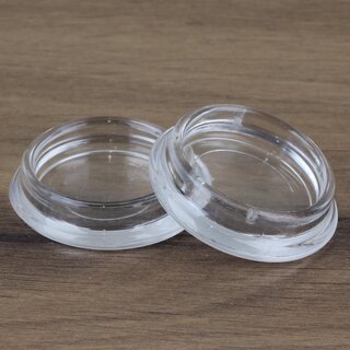 Mbeluntersetzer 30/42 mm rund transparent &ndash; Bodenschutz fr groe Mbel